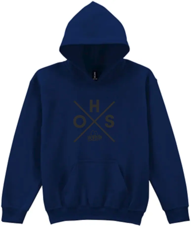 Hoodie Kinder Otto-Hahn-Schule Kreuz (Druck schwarz)